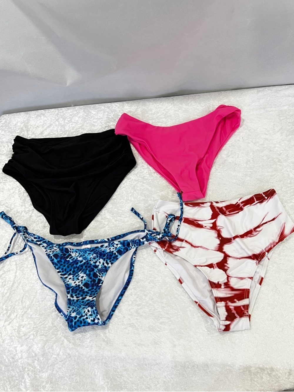 Lot Bundle Swimwear 4-Pc. Bikini Bottom Bathing-Suit Size Small Multicolor